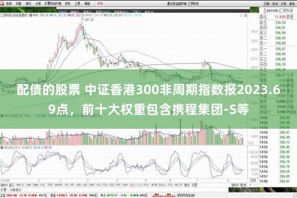 配债的股票 中证香港300非周期指数报2023.69点，前十大权重包含携程集团-S等